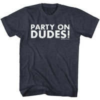 Thumbnail for BILL AND TED-PAR TAY-NAVY HEATHER ADULT S/S TSHIRT