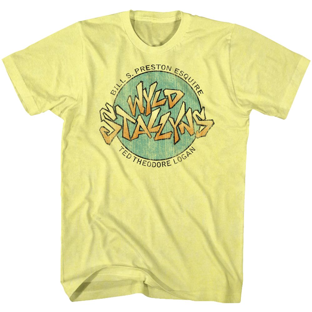 BILL AND TED-STALLYNS-YELLOW HEATHER ADULT S/S TSHIRT