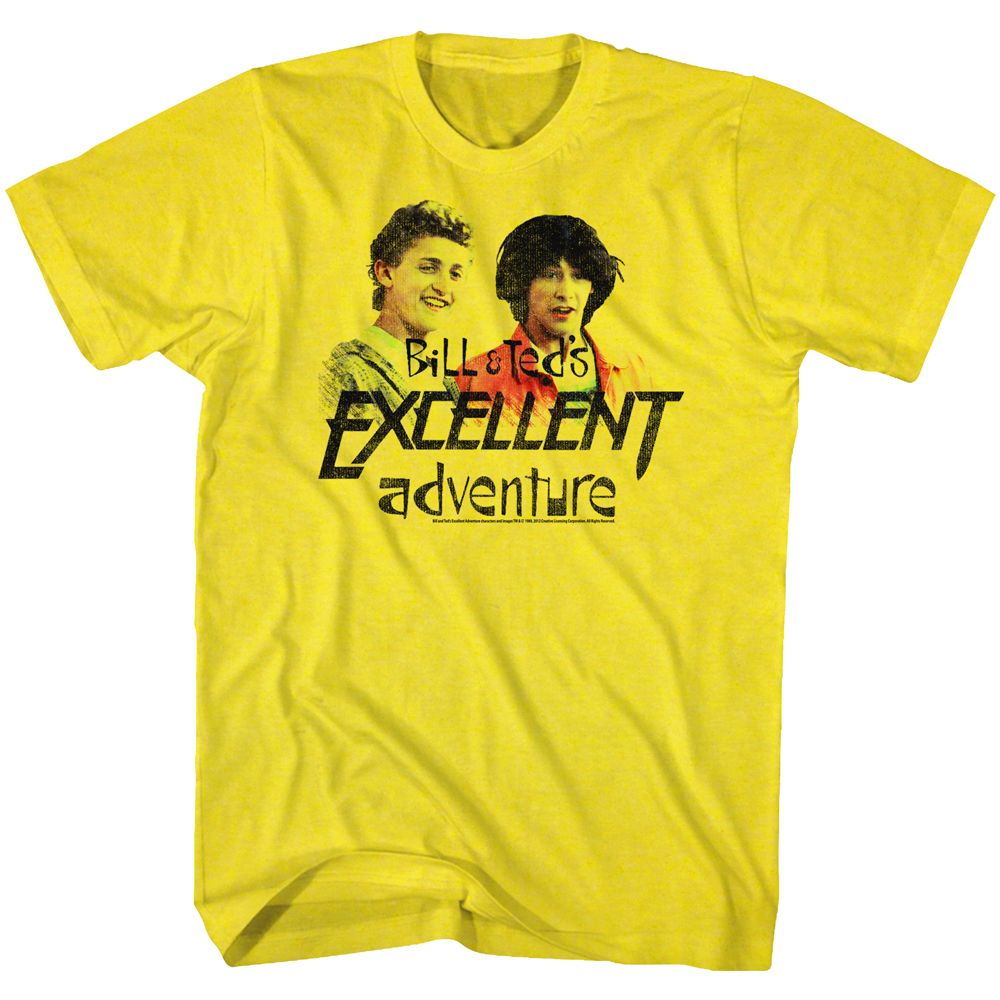 BILL AND TED-DUDES-YELLOW ADULT S/S TSHIRT