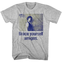 Thumbnail for BILL AND TED-BRACE YOURSELF-GRAY HEATHER ADULT S/S TSHIRT