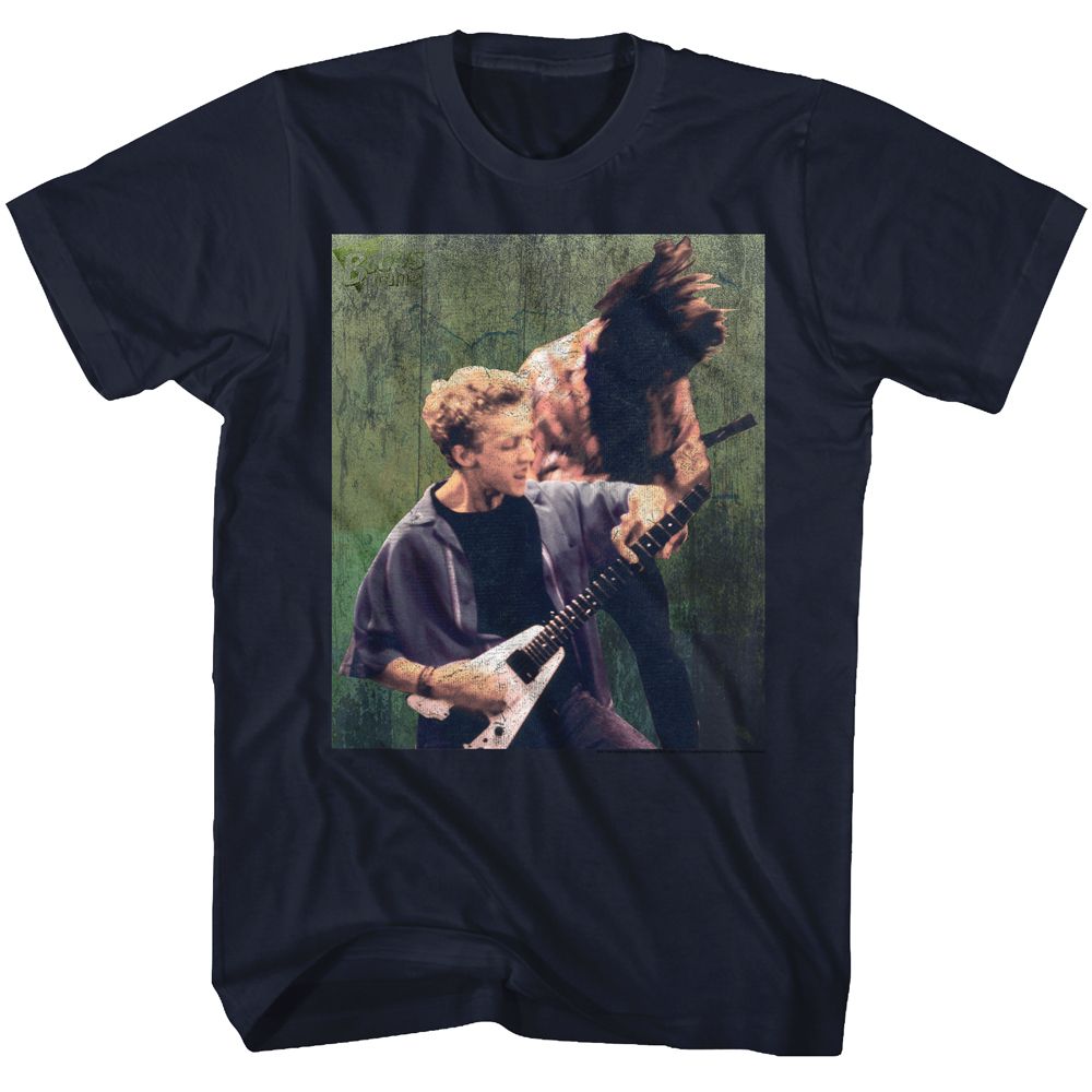 BILL AND TED-ROCKING STALLYNS-NAVY ADULT S/S TSHIRT