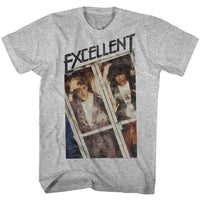 Thumbnail for BILL AND TED-EXCELLENT-GRAY HEATHER ADULT S/S TSHIRT