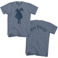 Thumbnail for BILL AND TED FACE THE MUSIC-TWO HEADED HORSEMAN-INDIGO HEATHER ADULT S/S TSHIRT