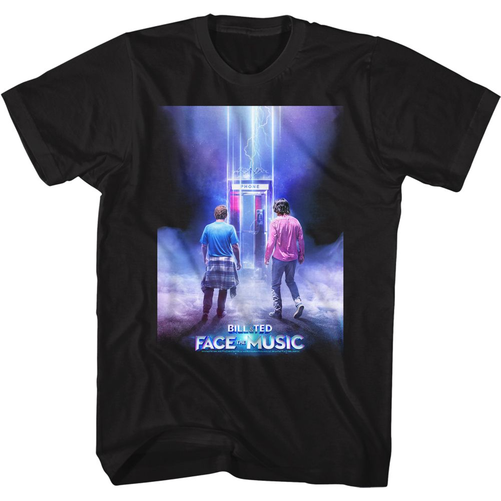 BILL AND TED FACE THE MUSIC-B&T FTM POSTER-BLACK ADULT S/S TSHIRT
