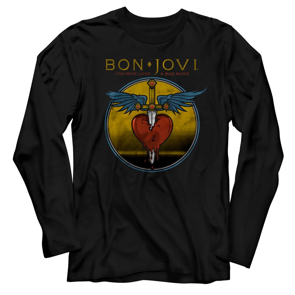 BON JOVI-BAD NAME-BLACK ADULT L/S TSHIRT