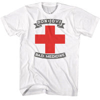 Thumbnail for BON JOVI-BADMED-WHITE ADULT S/S TSHIRT