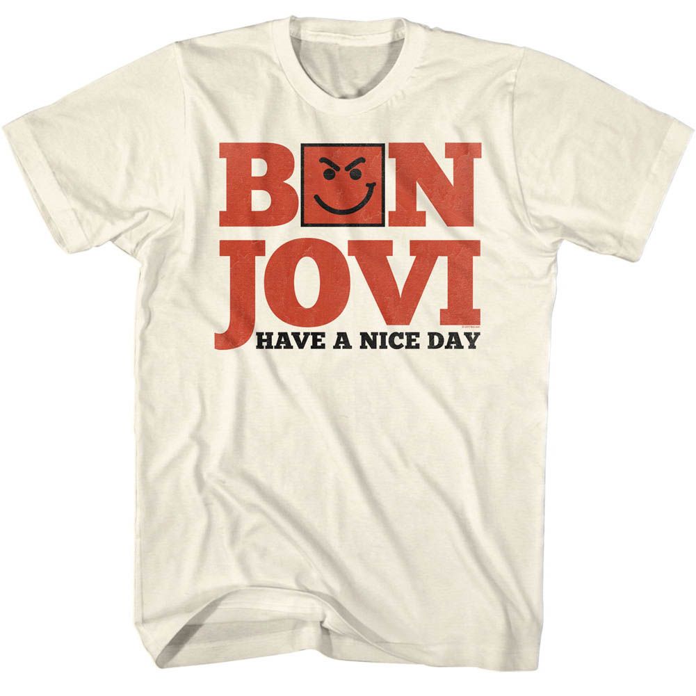 BON JOVI-HAVE A NICE DAY-NATURAL ADULT S/S TSHIRT