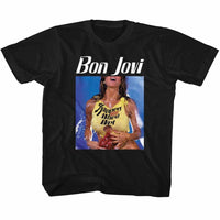 Thumbnail for BON JOVI-BON SLIPPERY-BLACK YOUTH S/S TSHIRT