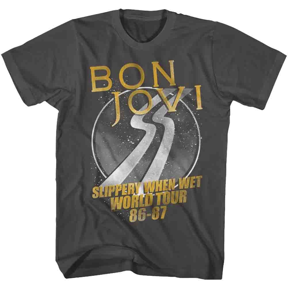 BON JOVI-WORLD TOUR-SMOKE ADULT S/S TSHIRT