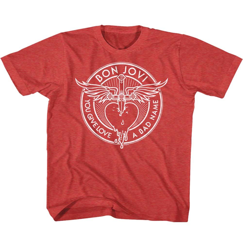 BON JOVI-BAD NAME-RED HEATHER TODDLER S/S TSHIRT