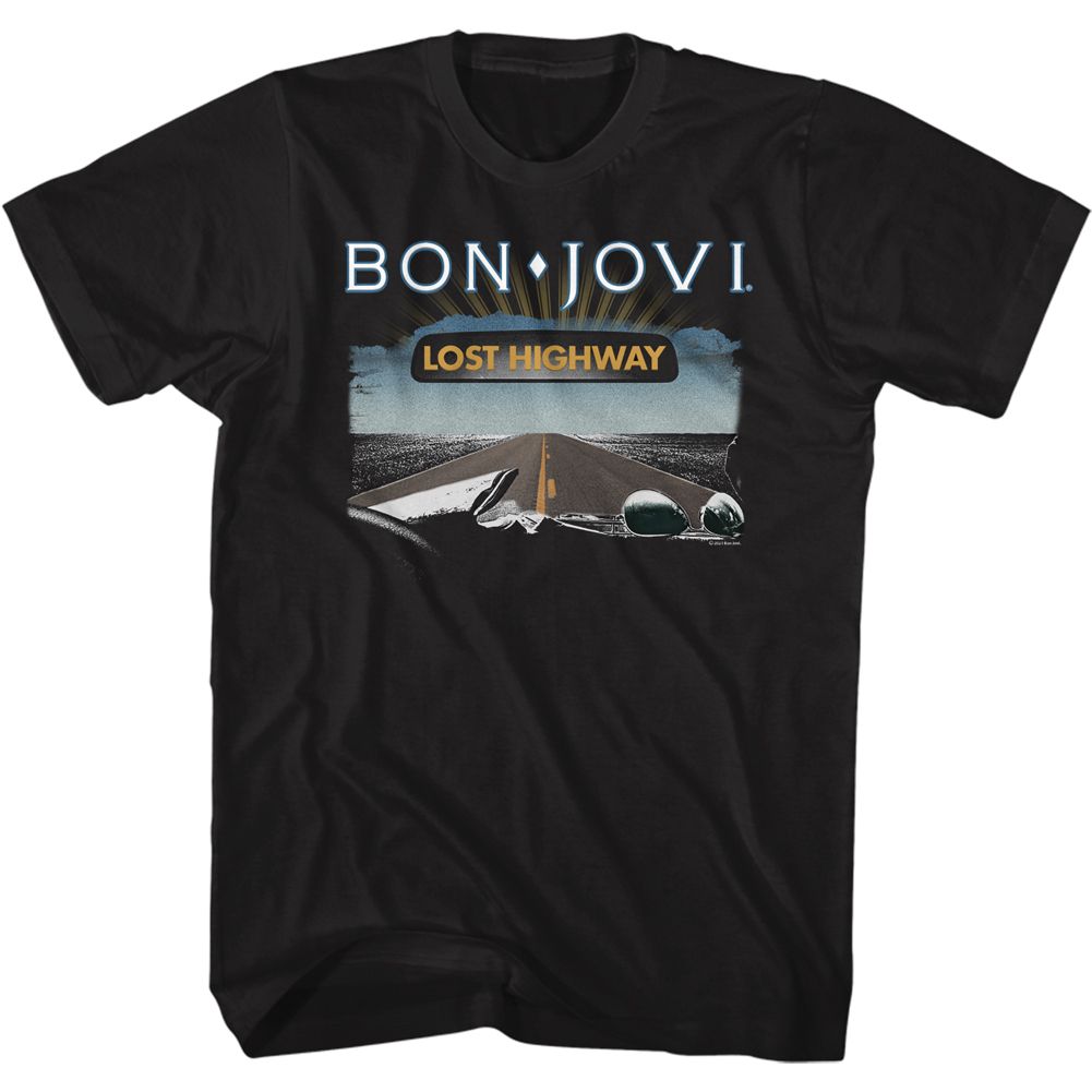 BON JOVI-LOST HIGHWAY-BLACK ADULT S/S TSHIRT
