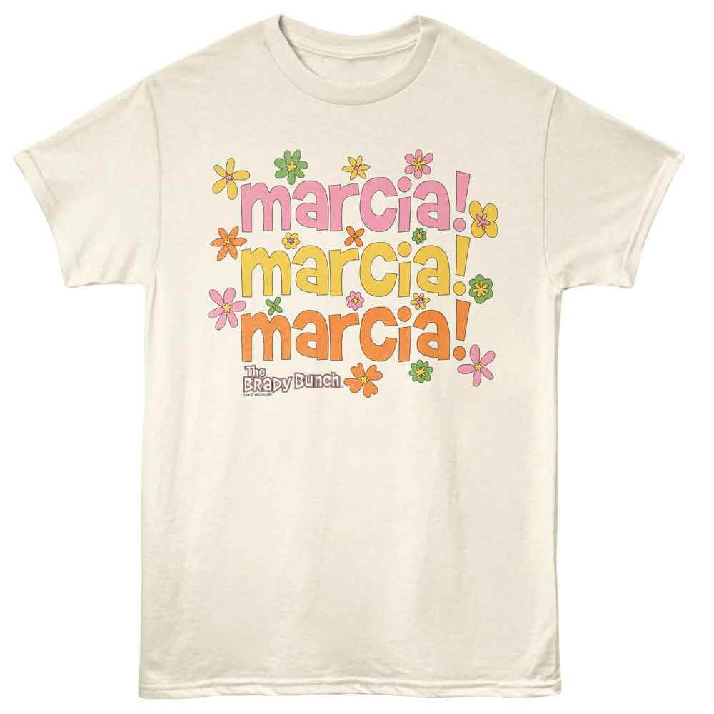 BRADY BUNCH-BRADY BUNCH MARCIA MARCIA MARCIA-NATURAL ADULT S/S TSHIRT