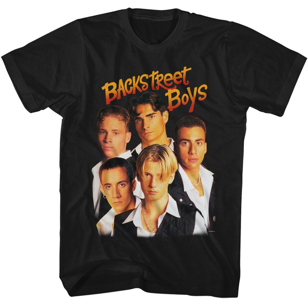 BACKSTREET BOYS-BACKSTREET BOYS GROUP PHOTO-BLACK ADULT S/S TSHIRT