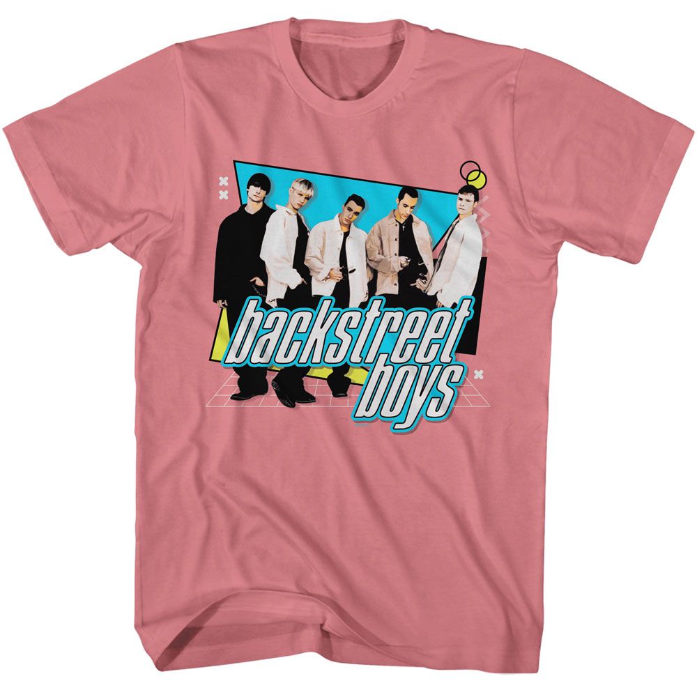 BACKSTREET BOYS-BACKSTREET BOYS GEOMETRIC SHAPES-MAUVELOUS ADULT S/S TSHIRT