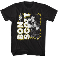 Thumbnail for BON SCOTT-BON SCOTT LIGHTNING FRAME-BLACK ADULT S/S TSHIRT