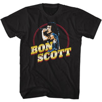 Thumbnail for BON SCOTT-BON SCOTT GOLD NAME-BLACK ADULT S/S TSHIRT