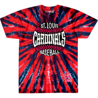 Thumbnail for St. Louis Cardinals Burst Tie-Dye T-Shirt