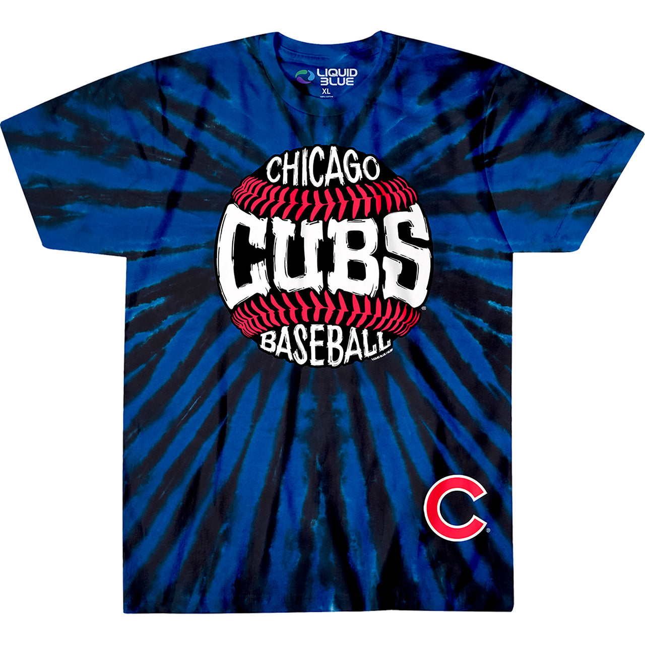 Chicago Cubs Burst Tie-Dye T-Shirt