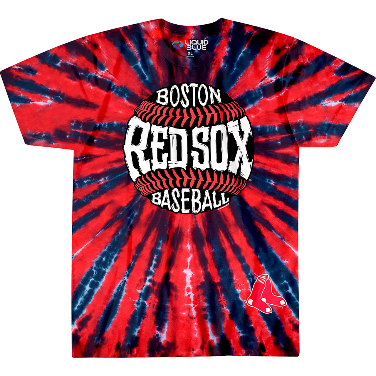 Boston Red Sox Burst Tie-Dye T-Shirt