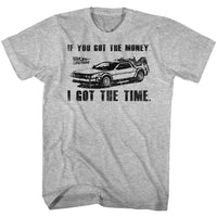 Thumbnail for BACK TO THE FUTURE-GOT DA MONEY-GRAY HEATHER ADULT S/S TSHIRT