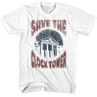 Thumbnail for BACK TO THE FUTURE-BACK TO THE FUTURE SAVES THE DAY-WHITE ADULT S/S TSHIRT