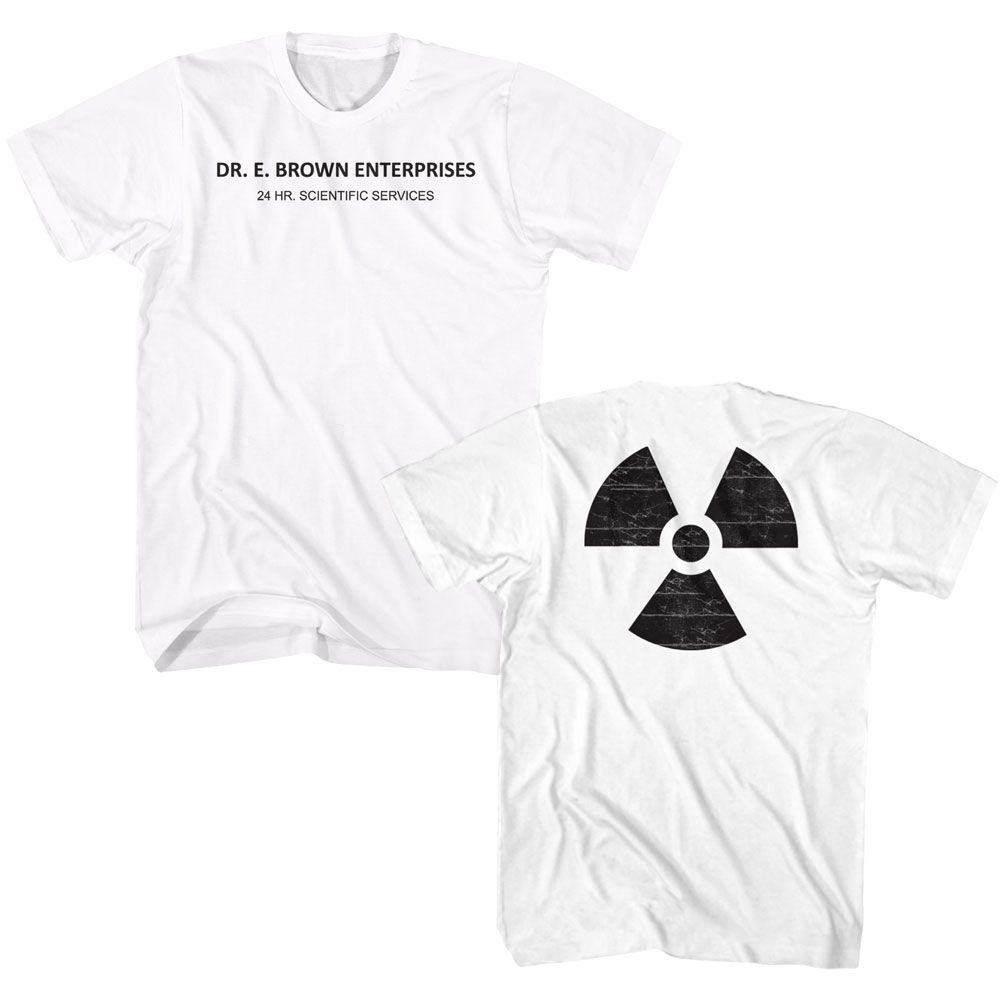 BACK TO THE FUTURE-DR BROWN ENTERPRISES-WHITE ADULT S/S TSHIRT