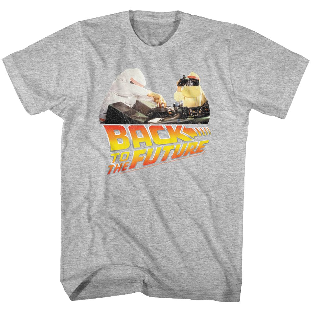 BACK TO THE FUTURE-WORKING-GRAY HEATHER ADULT S/S TSHIRT