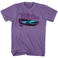 Thumbnail for BACK TO THE FUTURE-A LITTLE STYLE-PURPLE HEATHER ADULT S/S TSHIRT