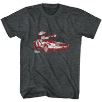 Thumbnail for BACK TO THE FUTURE-DOORRRS-BLACK HEATHER ADULT S/S TSHIRT