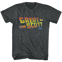 Thumbnail for BACK TO THE FUTURE-GREAT SCOTT-BLACK HEATHER ADULT S/S TSHIRT