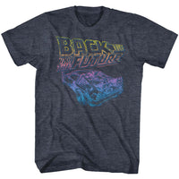 Thumbnail for BACK TO THE FUTURE-NOW YOU SEE IT-NAVY HEATHER ADULT S/S TSHIRT