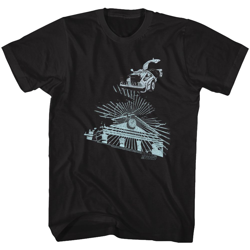 BACK TO THE FUTURE-THE CLOCK TOWER-BLACK ADULT S/S TSHIRT
