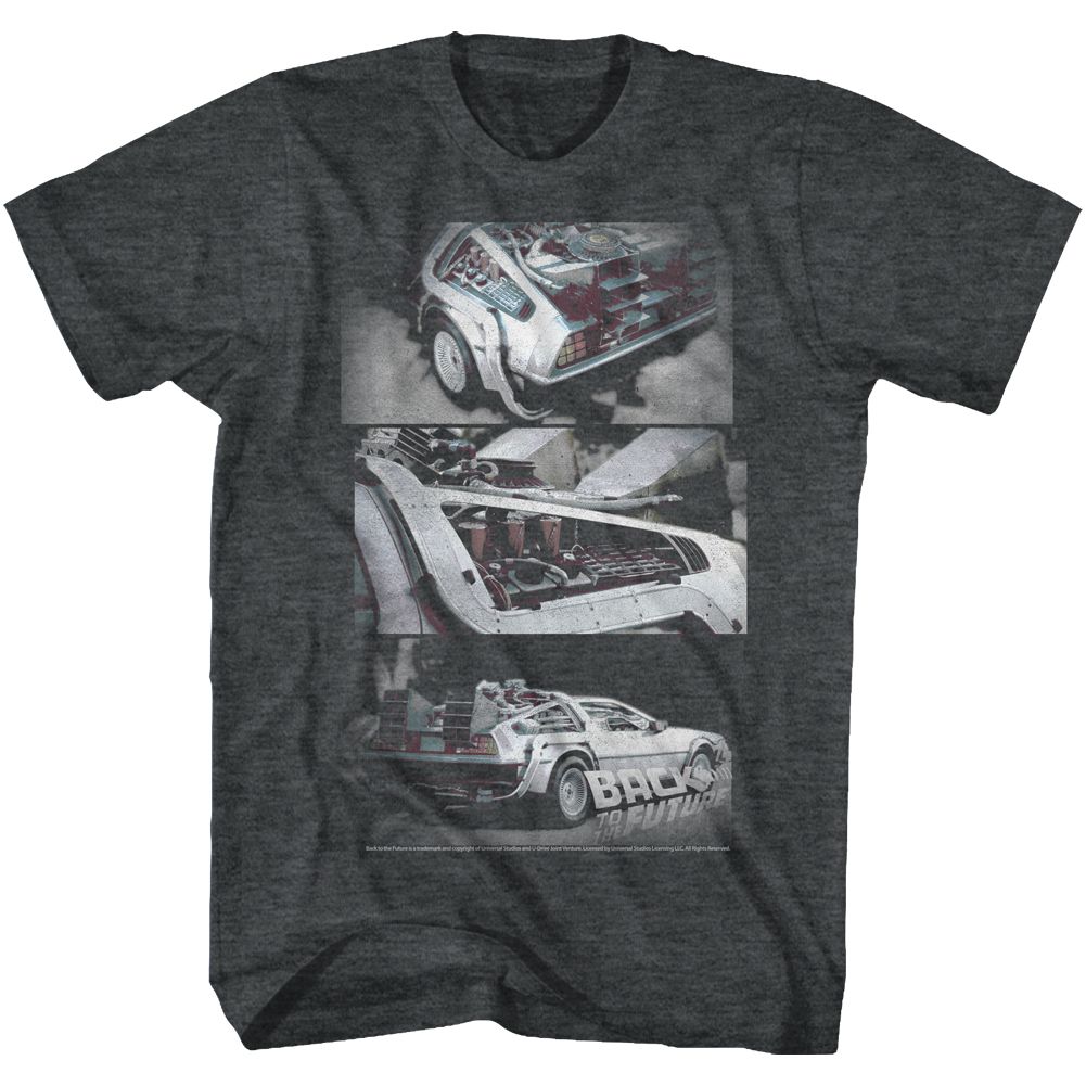 BACK TO THE FUTURE-HIPSTER TO THE FUTURE-BLACK HEATHER ADULT S/S TSHIRT