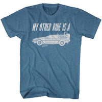 Thumbnail for BACK TO THE FUTURE-MY OTHER RIDE-INDIGO HEATHER ADULT S/S TSHIRT