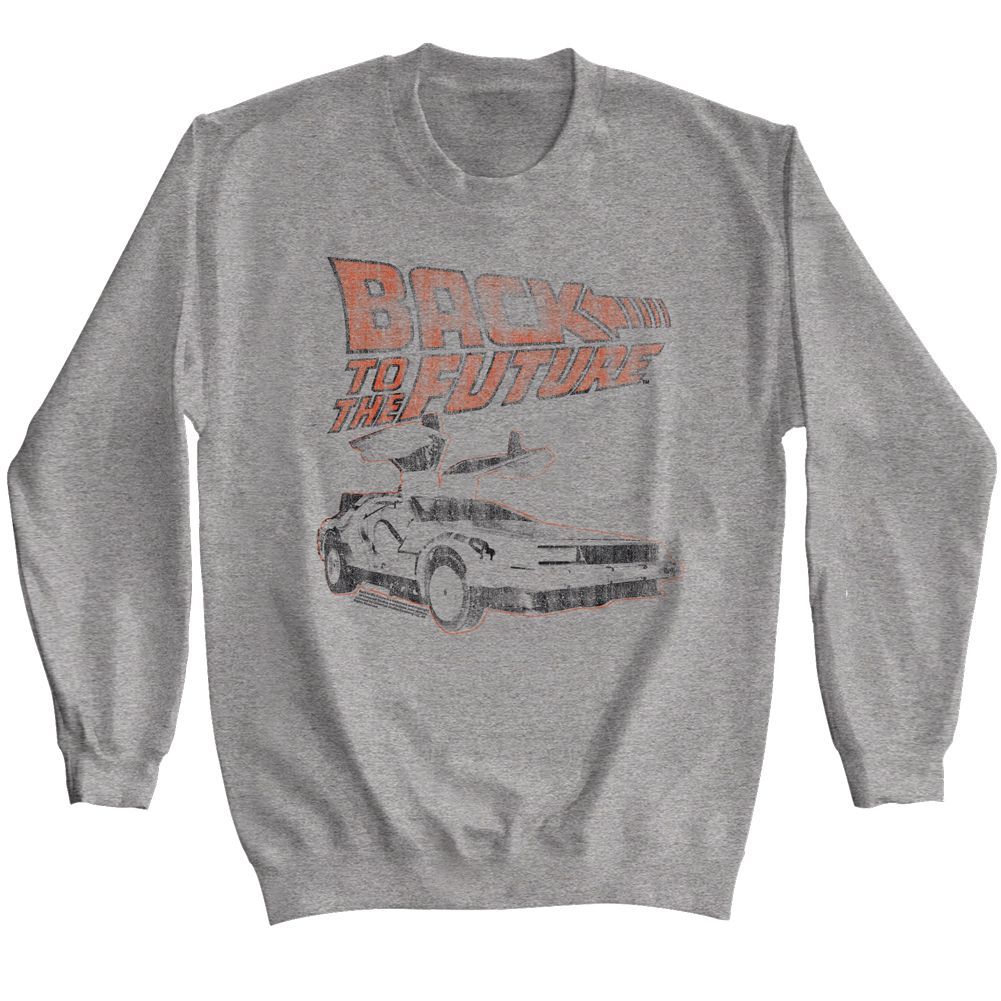 BACK TO THE FUTURE-BTTF MY OTHER RIDE-GRAPHITE  HEATHER ADULT L/S SWEATSHIRT