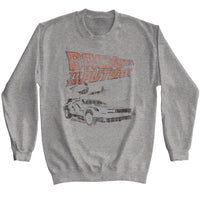 Thumbnail for BACK TO THE FUTURE-BTTF MY OTHER RIDE-GRAPHITE  HEATHER ADULT L/S SWEATSHIRT