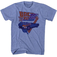 Thumbnail for BACK TO THE FUTURE-THE BLUES-LIGHT BLUE HEATHER ADULT S/S TSHIRT