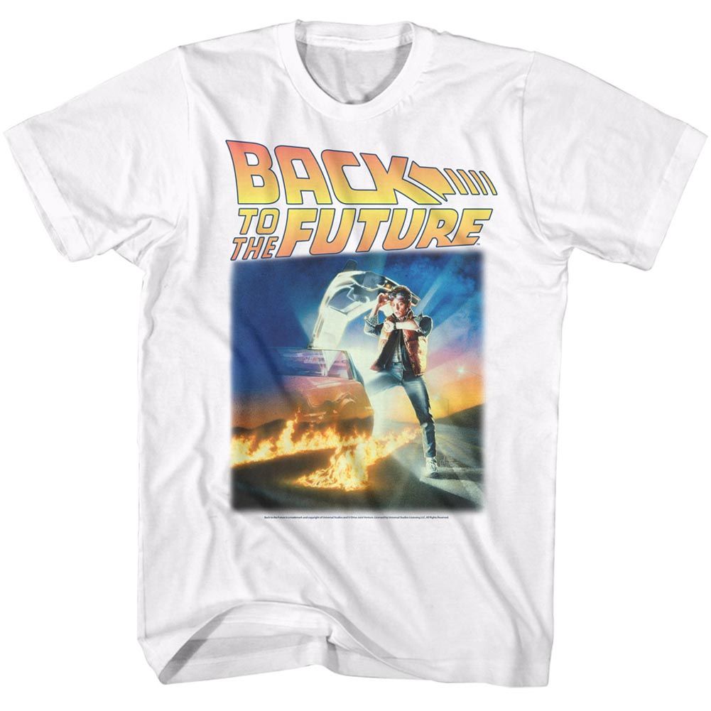 BACK TO THE FUTURE-THIS TIME-WHITE ADULT S/S TSHIRT