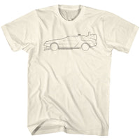 Thumbnail for BACK TO THE FUTURE-LINES-NATURAL ADULT S/S TSHIRT