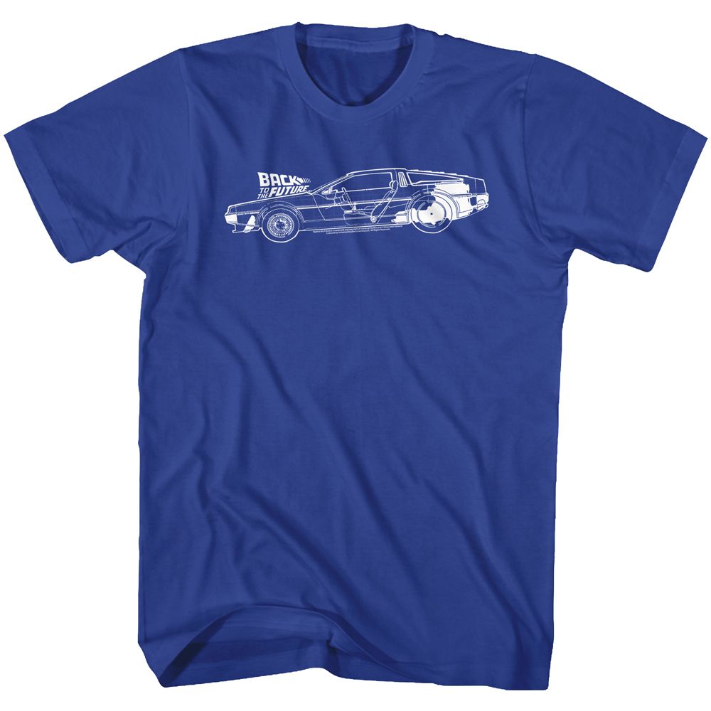BACK TO THE FUTURE-SCHEMATICS-ROYAL ADULT S/S TSHIRT