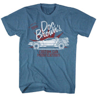 Thumbnail for BACK TO THE FUTURE-CUSTOM STUFF-INDIGO HEATHER ADULT S/S TSHIRT