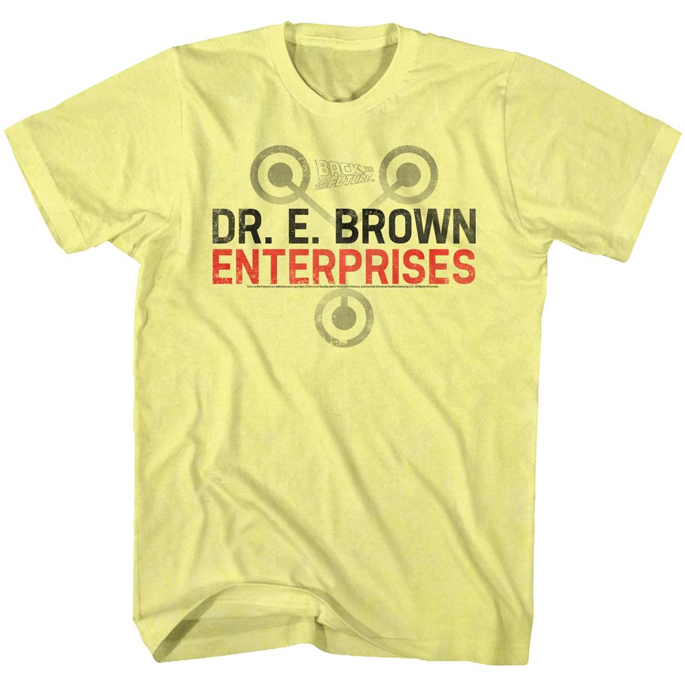 BACK TO THE FUTURE-WHIO DAT BROWN-YELLOW HEATHER ADULT S/S TSHIRT