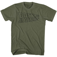 Thumbnail for BACK TO THE FUTURE-LOGOFADE-MILITARY GREEN ADULT S/S TSHIRT