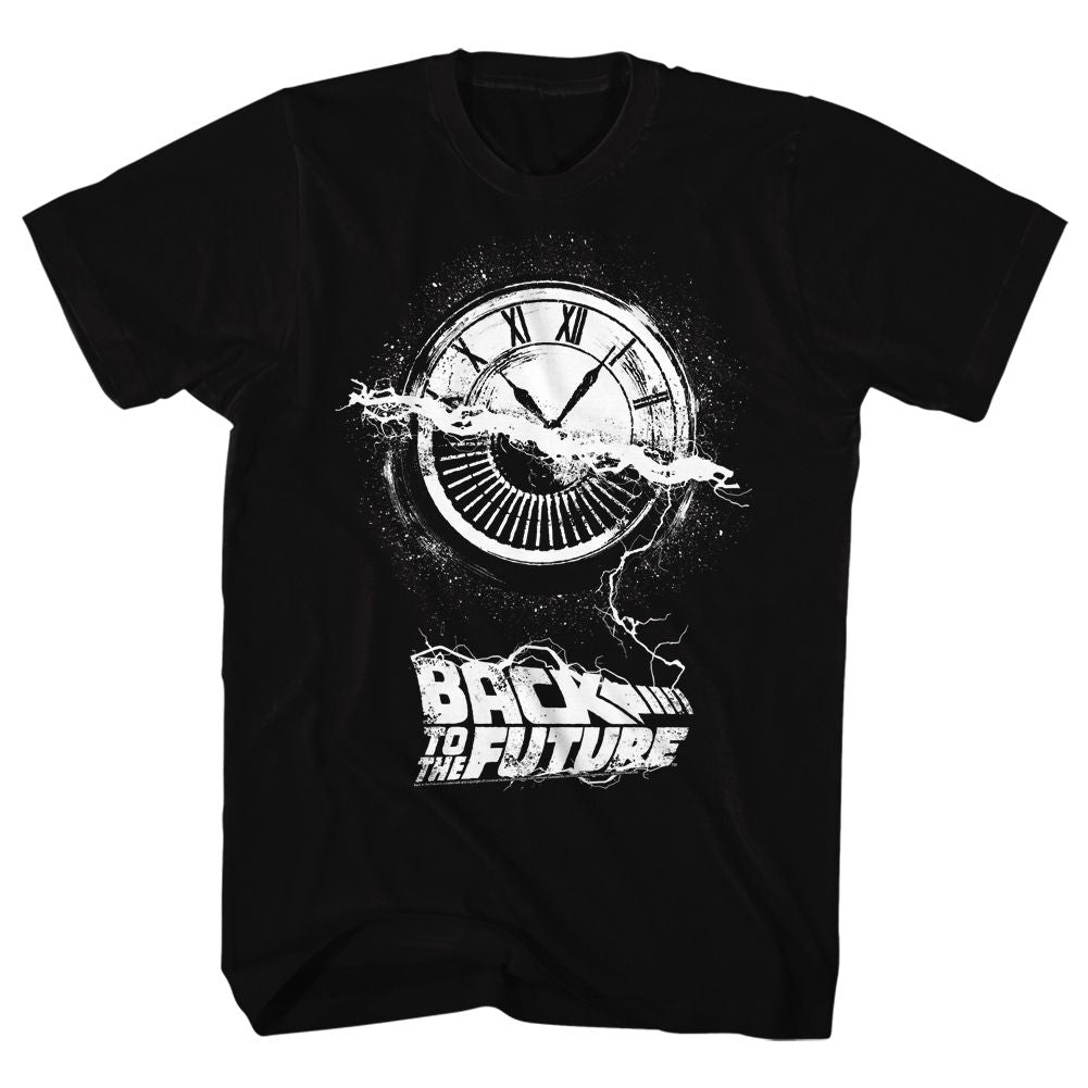 BACK TO THE FUTURE-WHEEL OF TIME-BLACK ADULT S/S TSHIRT