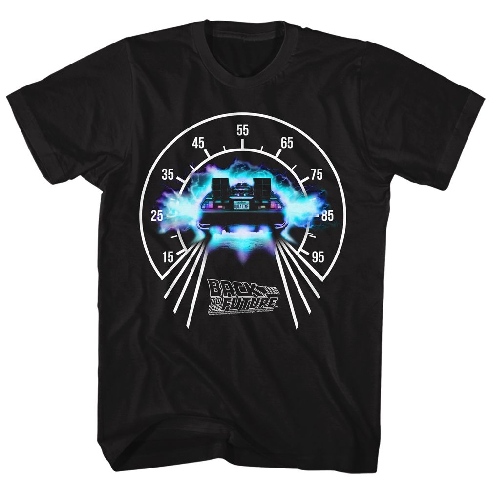 BACK TO THE FUTURE-SPEEDOMETER-BLACK ADULT S/S TSHIRT