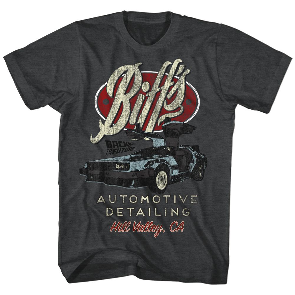 BACK TO THE FUTURE-BIFFS-BLACK HEATHER ADULT S/S TSHIRT