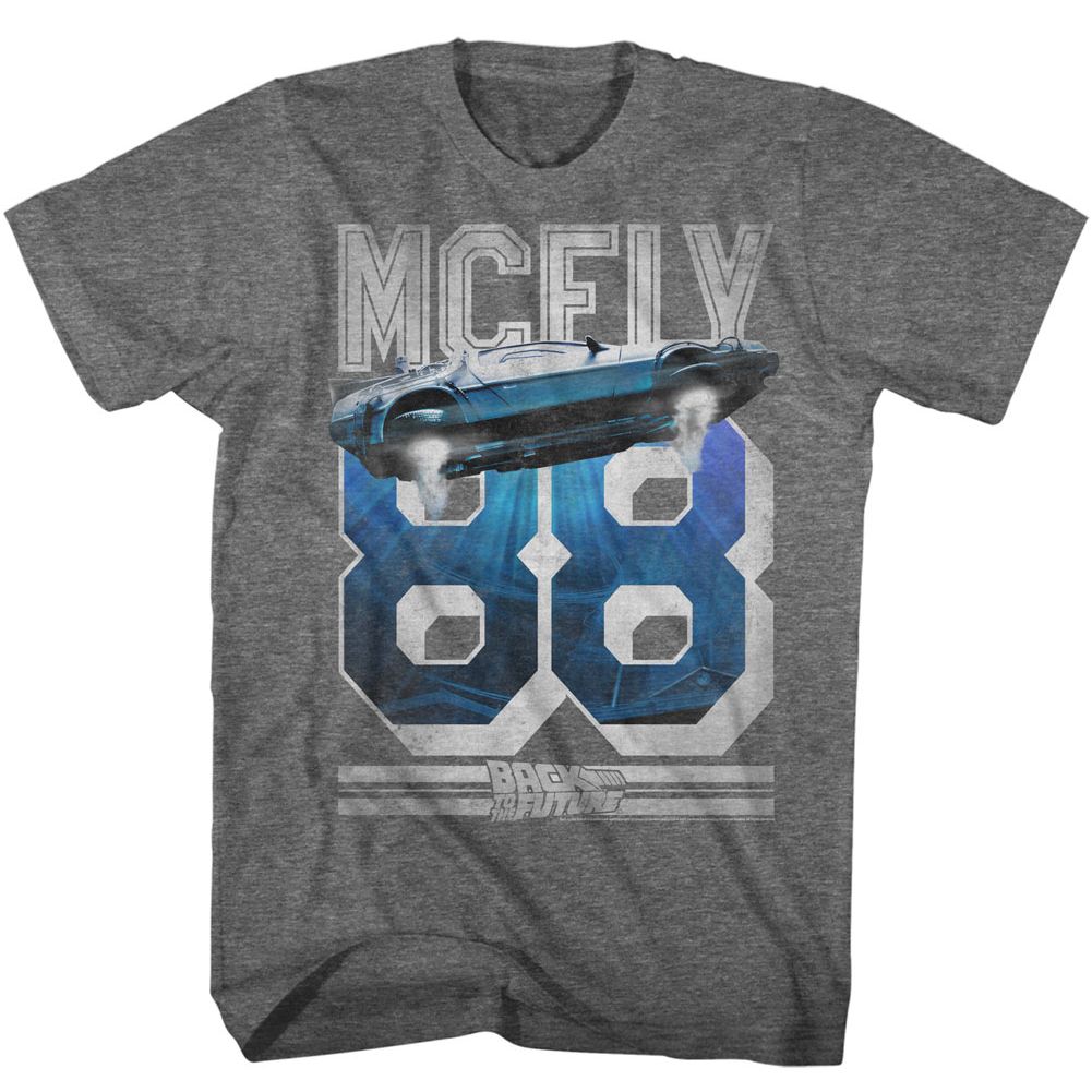 BACK TO THE FUTURE-MCFLY 88-GRAPHITE HEATHER ADULT S/S TSHIRT