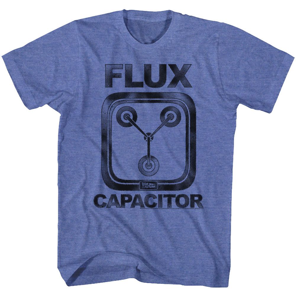 BACK TO THE FUTURE-FLUX-ROYAL HEATHER ADULT S/S TSHIRT