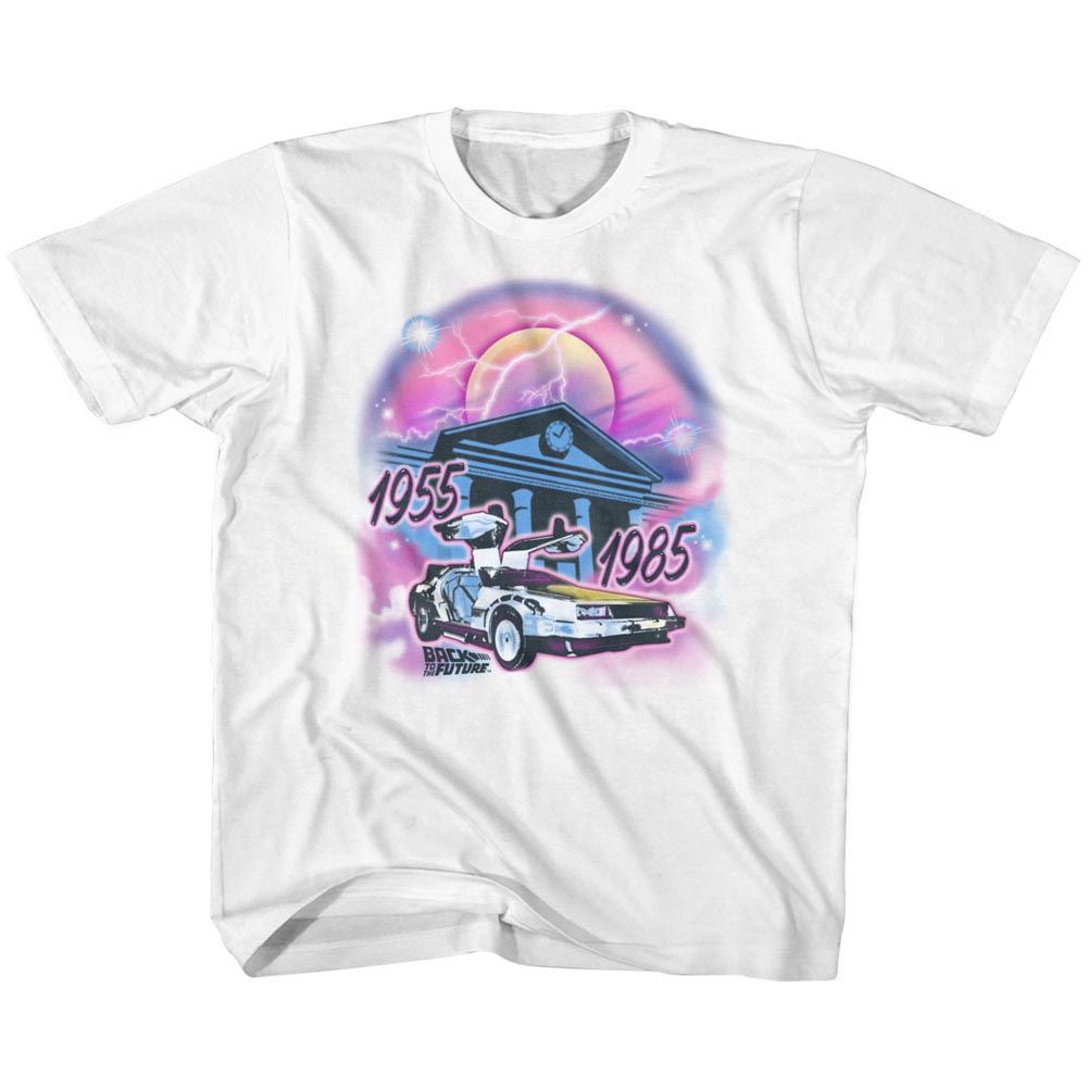 BACK TO THE FUTURE-AIRBRUSH-WHITE TODDLER S/S TSHIRT