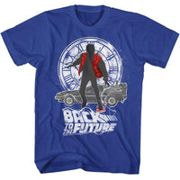 Thumbnail for BACK TO THE FUTURE-SILHOUETTE COLLAGE-ROYAL ADULT S/S TSHIRT